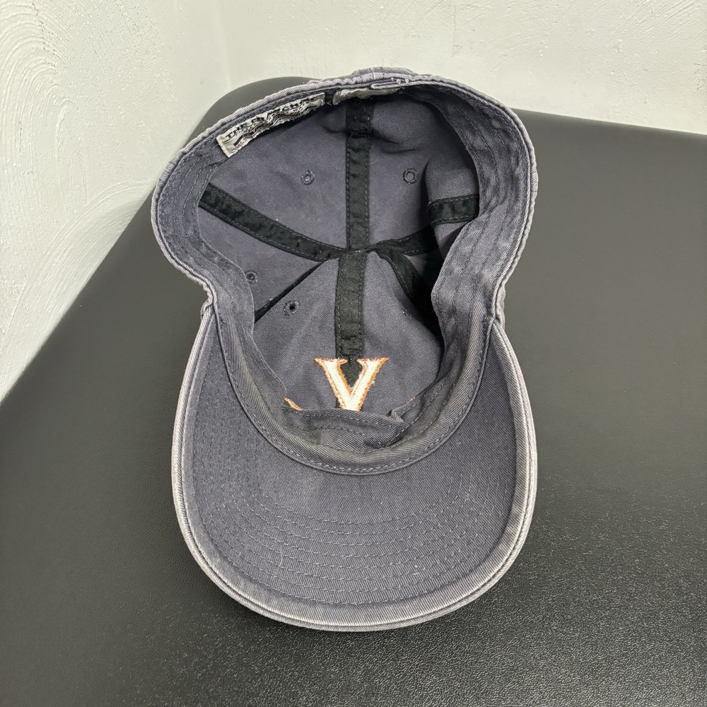 University of Virginia Gray Baseball Cap Hat Unisex UVA Sz Small Blue Y2K Faded - Picture 6 of 7